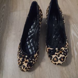 Cole Haan leopard wedge heels